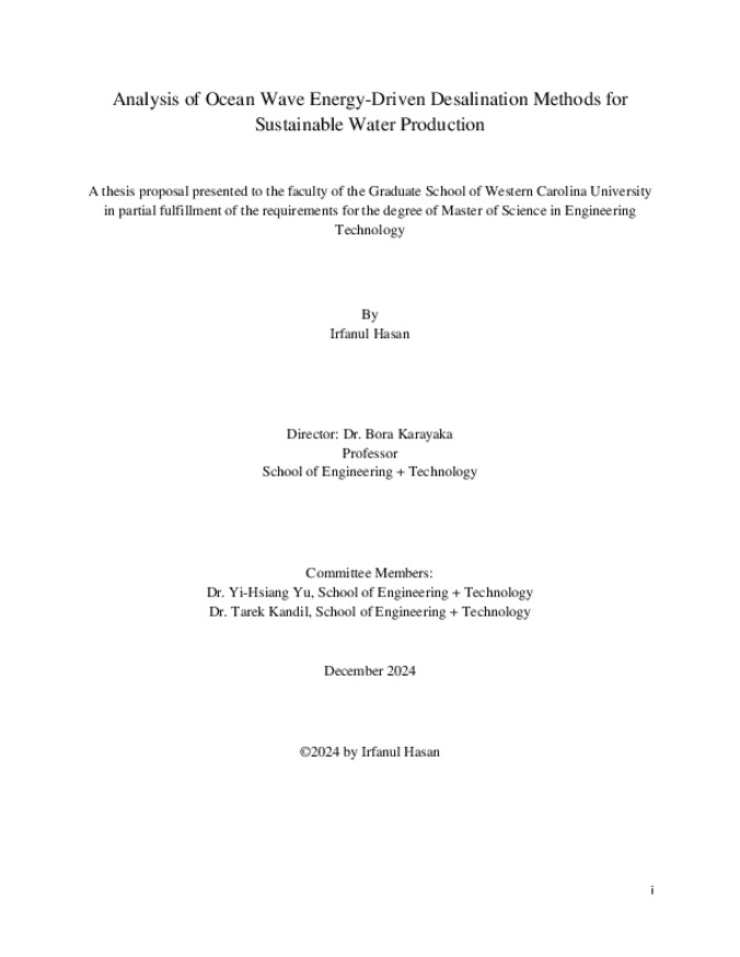 Analysis of ocean wave energy-driven desalination methods for sustainable water production